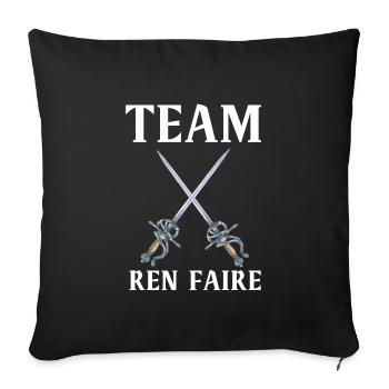 Huzzah Renaissance Festival Ren Faire Knight - Sofakissenbezug 45 x 45 cm - Schwarz - Vorne