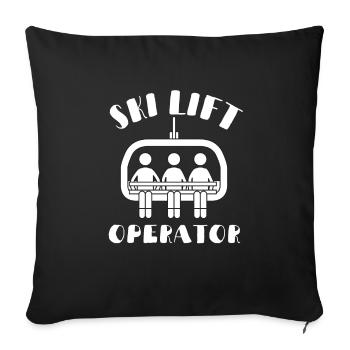 Do You Even Lift Bro Ski - Sofa pillowcase 17,3'' x 17,3'' (45 x 45 cm) - black - Front