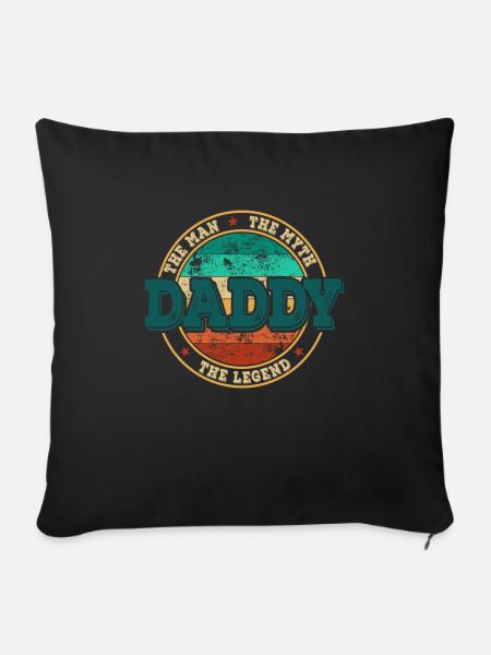 Papa Die Legende - Sofakissenbezug 45 x 45 cm - Schwarz