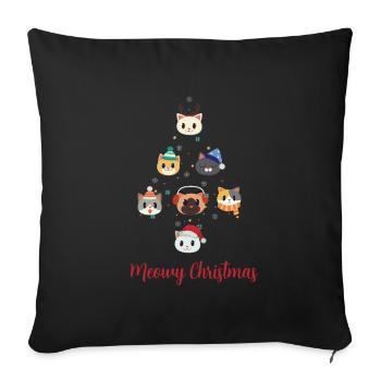 Pyjamas Noël - Housse de coussin décorative 45 x 45 cm - noir - Devant