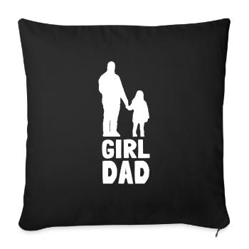 Protective Girl Dad, Dating My Daughter - Sofa pillowcase 17,3'' x 17,3'' (45 x 45 cm) - black - Front