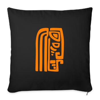 Maori Hei Tiki Tribal Tattoo Nouvelle-Zélande - Housse de coussin décorative 45 x 45 cm - noir - Devant