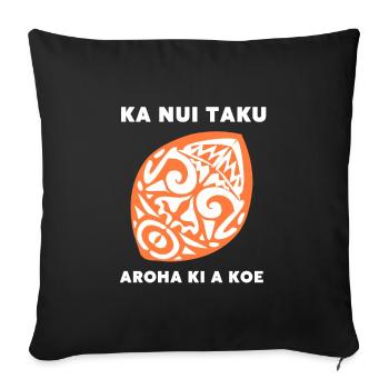 Maori Hei Tiki Tribal Tattoo New Zealand - Sofakissenbezug 45 x 45 cm - Schwarz - Vorne