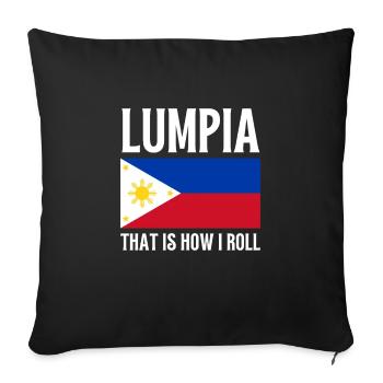 Filipino Pride Pinoy Spring Roll Lumpia Thats How - Housse de coussin décorative 45 x 45 cm - noir - Devant