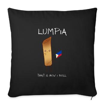 Filipino Pride Pinoy Spring Roll Lumpia Thats How - Housse de coussin décorative 45 x 45 cm - noir - Devant