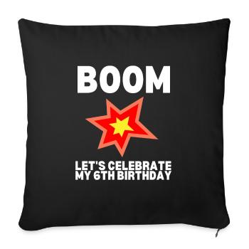 10 Years Old Science Birthday Kid 9 - Sofa pillowcase 17,3'' x 17,3'' (45 x 45 cm) - black - Front