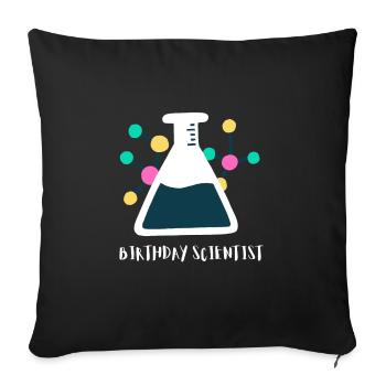 10 Years Old Science Birthday Kid 9 - Sofakissenbezug 45 x 45 cm - Schwarz - Vorne