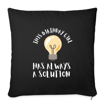 10 Years Old Science Birthday Kid 9 - Sofakissenbezug 45 x 45 cm - Schwarz - Vorne