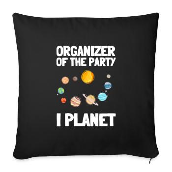 10 Years Old Science Birthday Kid 9 - Sofa pillowcase 17,3'' x 17,3'' (45 x 45 cm) - black - Front