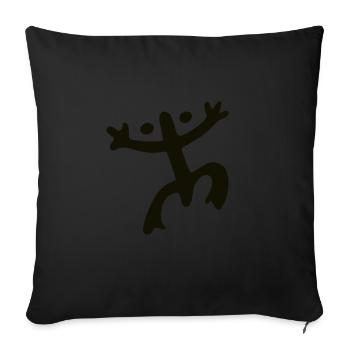 Agalychnis callidryas Rainette aux yeux rouges - Housse de coussin décorative 45 x 45 cm - noir - Devant