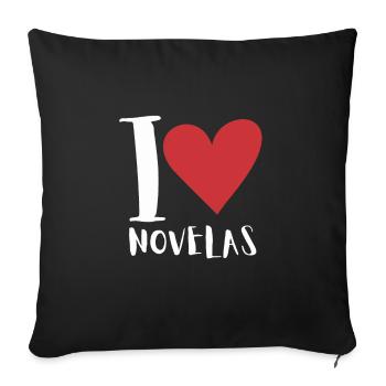 Telenovela Columbianas, émissions hispaniques et feuilletons - Housse de coussin décorative 45 x 45 cm - noir - Devant