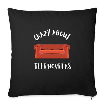 Telenovela Columbianas, Hispanic Shows, And Soap - Sofa pillowcase 17,3'' x 17,3'' (45 x 45 cm) - black - Front