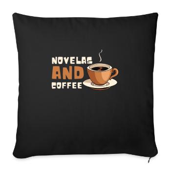 Telenovela Columbianas, Hispanic Shows, And Soap - Sofa pillowcase 17,3'' x 17,3'' (45 x 45 cm) - black - Front