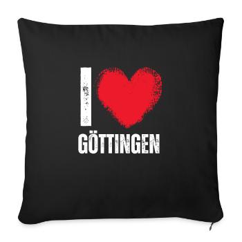 Göttinger Basketball Uni Göttingen Souvenir - Sofakissenbezug 45 x 45 cm - Schwarz - Vorne