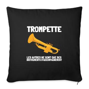 Trompette Orchestre Homme Femme Enfants Cadeau - Sofakissenbezug 45 x 45 cm - Schwarz - Vorne
