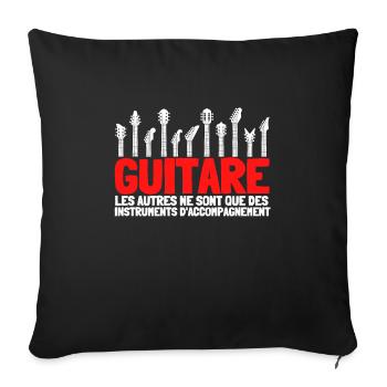 Guitare Orchestre Homme Femme Enfants Cadeau - Sofakissenbezug 45 x 45 cm - Schwarz - Vorne