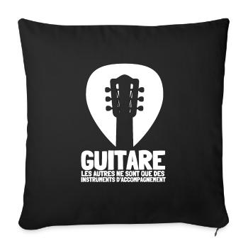 Guitare Orchestre Homme Femme Enfants Cadeau - Sofakissenbezug 45 x 45 cm - Schwarz - Vorne
