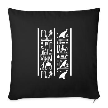 Hieroglyphics Egyptologist, Ancient Egyptian - Sofa pillowcase 17,3'' x 17,3'' (45 x 45 cm) - black - Front