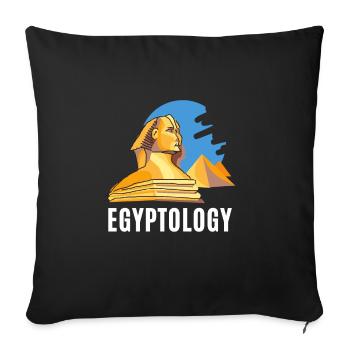 Hieroglyphics Egyptologist, Ancient Egyptian - Sofa pillowcase 17,3'' x 17,3'' (45 x 45 cm) - black - Front