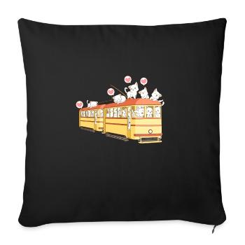 Aerial Tram Tramway Cable Car Cableway Gondola - Sofakissenbezug 45 x 45 cm - Schwarz - Vorne
