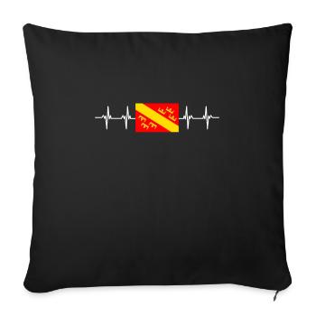 France Alsaca - Housse de coussin décorative 45 x 45 cm - noir - Devant