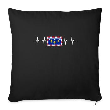 France Centre Val De Loire - Sofa pillowcase 17,3'' x 17,3'' (45 x 45 cm) - black - Front