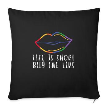 Botox Plastic Surgery And Aesthetic Nurse Injector - Sofa pillowcase 17,3'' x 17,3'' (45 x 45 cm) - black - Front
