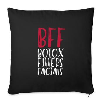 Botox Plastic Surgery And Aesthetic Nurse Injector - Sofa pillowcase 17,3'' x 17,3'' (45 x 45 cm) - black - Front