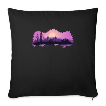 Londres - Housse de coussin décorative 45 x 45 cm - noir - Devant