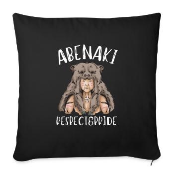 Native American Indian Abenaki - Sofa pillowcase 17,3'' x 17,3'' (45 x 45 cm) - black - Front