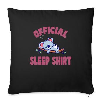Good night - Sofa pillowcase 17,3'' x 17,3'' (45 x 45 cm) - black - Front