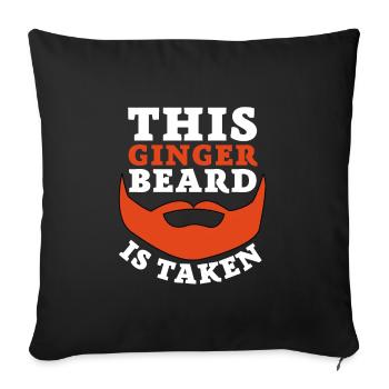 This Beard Is Taken - Bearded Man Valentines Day - Sofa pillowcase 17,3'' x 17,3'' (45 x 45 cm) - black - Front
