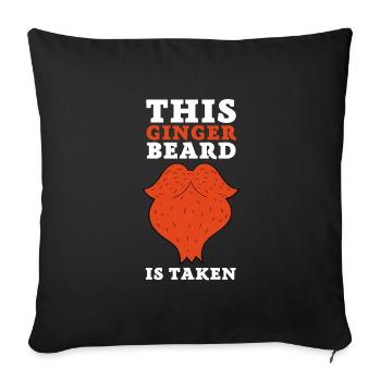 This Beard Is Taken - Bearded Man Valentines Day - Sofa pillowcase 17,3'' x 17,3'' (45 x 45 cm) - black - Front