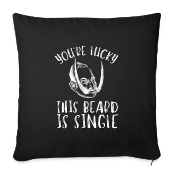 This Beard Is Taken - Bearded Man Valentines Day - Sofa pillowcase 17,3'' x 17,3'' (45 x 45 cm) - black - Front