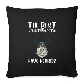 This Beard Is Taken - Bearded Man Valentines Day - Sofa pillowcase 17,3'' x 17,3'' (45 x 45 cm) - black - Front