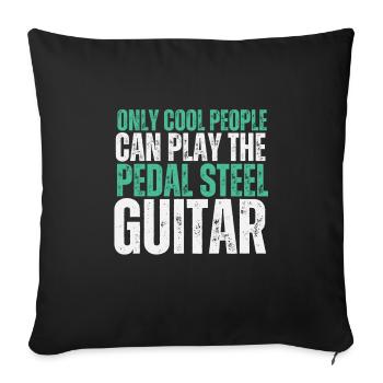 Pedal Steel Guitar - Sofa pillowcase 17,3'' x 17,3'' (45 x 45 cm) - black - Front