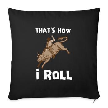 Future Bull Rider Steer Riding - Housse de coussin décorative 45 x 45 cm - noir - Devant