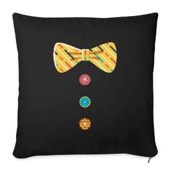 Carnival Costume Kölle Alaaf Cologne - Sofa pillowcase 17,3'' x 17,3'' (45 x 45 cm) - black - Front