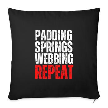 Rembourrage d’ameublement de restaurateur - Housse de coussin décorative 45 x 45 cm - noir - Devant