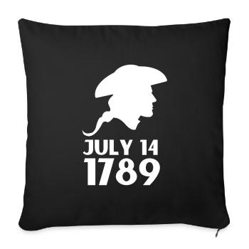Fraternité Liberte Egalite Français Révolution - Housse de coussin décorative 45 x 45 cm - noir - Devant