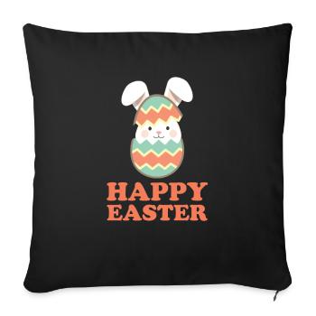 Happy Easter Painting Easter Eggs - Sofakissenbezug 45 x 45 cm - Schwarz - Vorne