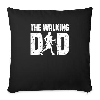 The Walking Dad Nordic Walking Father - Sofa pillowcase 17,3'' x 17,3'' (45 x 45 cm) - black - Front