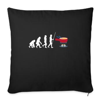Swiss Cheese Fondue - Sofa pillowcase 17,3'' x 17,3'' (45 x 45 cm) - black - Front