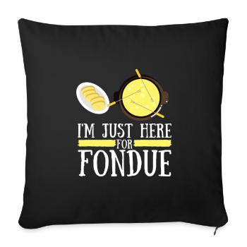 Swiss Cheese Fondue - Sofa pillowcase 17,3'' x 17,3'' (45 x 45 cm) - black - Front