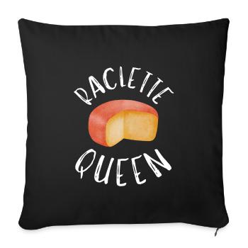 Swiss Cheese Fondue Raclette - Sofa pillowcase 17,3'' x 17,3'' (45 x 45 cm) - black - Front