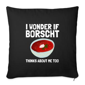 Borsch Beetroot Ukrainian Borscht - Sofa pillowcase 17,3'' x 17,3'' (45 x 45 cm) - black - Front