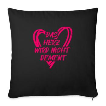 Pflegekraft Sprüche Altenpflege Geschenkidee - Sofakissenbezug 45 x 45 cm - Schwarz - Vorne