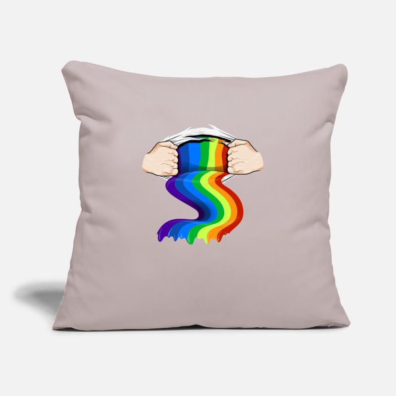 Lgbtq Pride Humanity Statement Rainbow Gift Idea Sofa pillowcase 17,3'' x 17,3'' (45 x 45 cm)