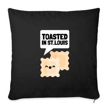 St. Louis Toasted Ravioli - Sofa pillowcase 17,3'' x 17,3'' (45 x 45 cm) - black - Front