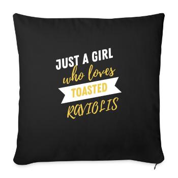 St. Louis Toasted Ravioli - Sofa pillowcase 17,3'' x 17,3'' (45 x 45 cm) - black - Front